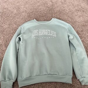SHEIN Green Los Angeles Sweatshirt